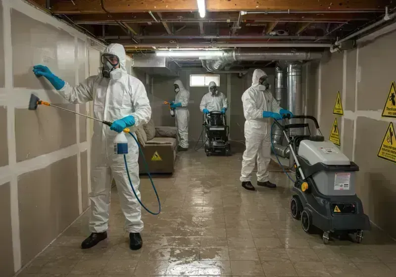 Basement Moisture Removal and Structural Drying process in Wilcox County, GA